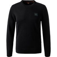 BOSS Orange Herren Pullover schwarz unifarben von Boss Orange