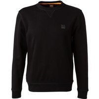 BOSS Orange Herren Sweatshirt schwarz Baumwolle unifarben von Boss Orange