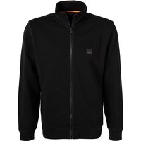 BOSS Orange Herren Sweatjacke schwarz Baumwolle unifarben von Boss Orange