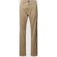 BOSS Orange Regular Fit Chino in unifarbenem Design in Beige, Größe 33/30 von Boss Orange