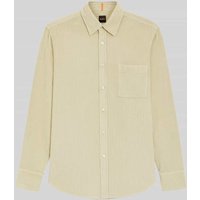 BOSS Orange Regular Fit Freizeithemd aus reiner Baumwolle in Sand, Größe XL von Boss Orange