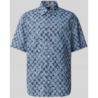 BOSS Orange Regular Fit Freizeithemd mit 1/2-Arm Modell 'Rash' in Rauchblau, Größe XXXL BOSS Orange Regular Fit Freizeithemd mit 1/2-Arm Modell 'Rash' in Rauchblau, Größe XXXL von Boss Orange