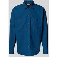 BOSS Orange Regular Fit Hemdjacke mit Brusttaschen Modell 'Locky' in Blau, Größe L von Boss Orange