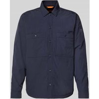BOSS Orange Regular Fit Hemdjacke mit Brusttaschen Modell 'Locky' in Dunkelblau, Größe XXL von Boss Orange