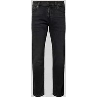 BOSS Orange Regular Fit Jeans mit Label-Patch Modell 'ONYX' in Dunkelgrau, Größe 32/32 von Boss Orange