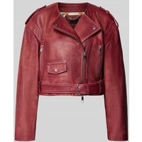 BOSS Orange Regular Fit Lederjacke aus echtem Büffelleder Modell 'SADORA' in Bordeaux, Größe 36 BOSS Orange Regular Fit Lederjacke aus echtem Büffelleder Modell 'SADORA' in Bordeaux, Größe 36 von Boss Orange