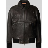 BOSS Orange Regular Fit Lederjacke aus echtem Schafsleder Modell 'JOBERG' in Dunkelbraun, Größe 54 BOSS Orange Regular Fit Lederjacke aus echtem Schafsleder Modell 'JOBERG' in Dunkelbraun, Größe 54 von Boss Orange