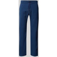BOSS Orange Regular Fit Leinenhose mit Tunnelzug Modell 'Sanderson' in Blau, Größe 32/32 von Boss Orange
