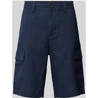 BOSS Orange Regular Fit Leinenshorts mit Cargotaschen Modell 'Sisla' in Marine, Größe 48 von Boss Orange