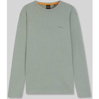 BOSS Orange Regular Fit Langarmshirt mit Waffelstruktur Modell 'TEMPESTO' in Mint, Größe M von Boss Orange