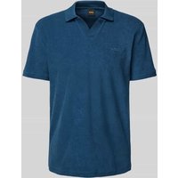 BOSS Orange Regular Fit Poloshirt mit Label-Stitching in Blau, Größe L BOSS Orange Regular Fit Poloshirt mit Label-Stitching in Blau, Größe L von Boss Orange