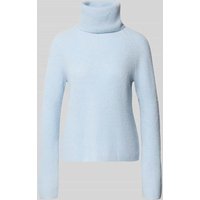 BOSS Orange Regular Fit Rollkragenpullover aus Woll-Alpaka-Mix Modell 'FALODINA' in Hellblau, Größe S von Boss Orange