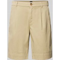 BOSS Orange Regular Fit Shorts mit Bundfalten Modell 'Taggie' in Beige, Größe 34 von Boss Orange