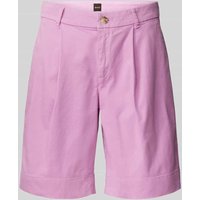 BOSS Orange Regular Fit Shorts mit Bundfalten Modell 'Taggie' in Rosa, Größe 38 von Boss Orange