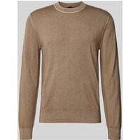 BOSS Orange Regular Fit Strickpullover aus reiner Schurwolle Modell 'ASTEFO' in Oliv, Größe XXL von Boss Orange