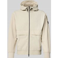 BOSS Orange Regular Fit Sweatjacke aus reiner Baumwolle Modell 'ZE_HOOD' in Beige, Größe XXL von Boss Orange