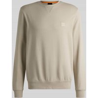 BOSS Orange Regular Fit Sweatshirt aus reiner Baumwolle Modell 'WESTART' in Sand, Größe S von Boss Orange