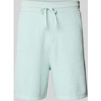 BOSS Orange Regular Fit Sweatshorts mit Strukturmuster Modell 'Amoffle' in Hellblau, Größe XXL BOSS Orange Regular Fit Sweatshorts mit Strukturmuster Modell 'Amoffle' in Hellblau, Größe XXL von Boss Orange