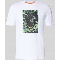 BOSS Orange Regular Fit T-Shirt aus reiner Baumwolle Modell 'ANIMALI' in Weiss, Größe XXL von Boss Orange