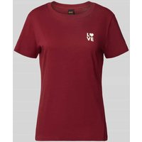 BOSS Orange Regular Fit T-Shirt aus reiner Baumwolle Modell 'ESOGO_3' in Bordeaux, Größe XL von Boss Orange