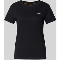 BOSS Orange Regular Fit T-Shirt aus reiner Baumwolle in Black, Größe M von Boss Orange