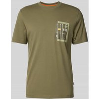 BOSS Orange Regular Fit T-Shirt aus reiner Baumwolle in Khaki, Größe XXL von Boss Orange