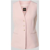 BOSS Orange Regular Fit Weste mit Paspeltaschen in Rosa, Größe 34 von Boss Orange