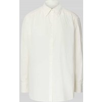 BOSS Orange Relaxed Fit Bluse mit Kentkragen Modell 'Belegant' in Offwhite, Größe 38 von Boss Orange