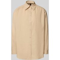 BOSS Orange Relaxed Fit Bluse mit Kentkragen Modell 'Belegant' in Sand, Größe 44 von Boss Orange