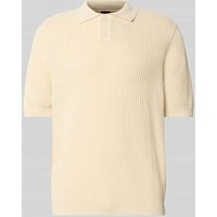BOSS Orange Relaxed Fit Poloshirt aus Baumwoll-Kapok-Mix in Ecru, Größe XL von Boss Orange