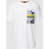 BOSS Orange Relaxed Fit T-Shirt mit Motiv-Print in Weiss, Größe M von Boss Orange