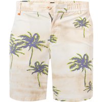 BOSS Orange Herren Shorts beige Baumwolle gemustert von Boss Orange