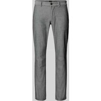BOSS Orange Slim Fit Chino aus Baumwoll-Mix mit Leinen-Anteil in Dunkelgrau Melange, Größe 31/32 BOSS Orange Slim Fit Chino aus Baumwoll-Mix mit Leinen-Anteil in Dunkelgrau Melange, Größe 31/32 von Boss Orange
