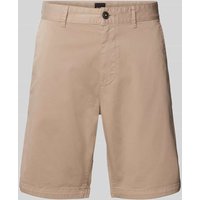 BOSS Orange Slim Fit Chinoshorts mit Gürtelschlaufen in Beige, Größe 33 von Boss Orange