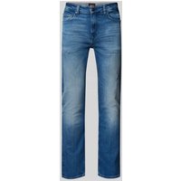 BOSS Orange Slim Fit Jeans aus Baumwoll-Mix Modell 'DELAWARE BO' in Hellblau, Größe 32/32 von Boss Orange