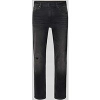 BOSS Orange Slim Fit Jeans aus Baumwoll-Mix Modell 'DELAWARE' in Anthrazit, Größe 33/32 von Boss Orange