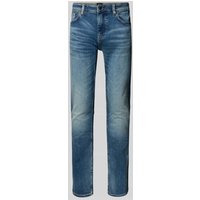 BOSS Orange Slim Fit Jeans aus Baumwoll-Mix Modell 'DELAWARE' in Bleu, Größe 33/32 von Boss Orange