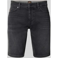 BOSS Orange Slim Fit Jeansshorts mit Eingrifftaschen Modell 'Delaware' in Anthrazit, Größe 36 von Boss Orange