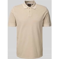 BOSS Orange Slim Fit Poloshirt mit Label-Print Modell 'Prime' in Beige, Größe XXL von Boss Orange