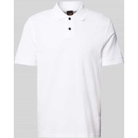 BOSS Orange Slim Fit Poloshirt mit kurzer Knopfleiste Modell 'Prime' in Weiss, Größe M von Boss Orange