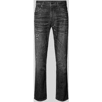 BOSS Orange Straight Leg Jeans im Destroyed-Look Modell 'TROY' in Anthrazit, Größe 31/32 von Boss Orange