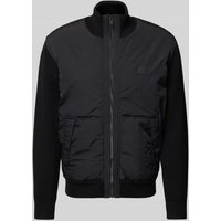 BOSS Orange Strickjacke mit Label-Patch Modell 'Kydalbrio' in Black, Größe XXXL von Boss Orange
