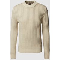 BOSS Orange Strickpullover in Melange-Optik Modell 'Kriben' in Beige, Größe XL von Boss Orange