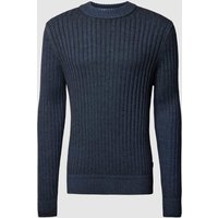 BOSS Orange Strickpullover in Melange-Optik Modell 'Kriben' in Marine, Größe L von Boss Orange