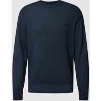 BOSS Orange Strickpullover mit Label-Detail Modell 'Astefe' in Blau, Größe XXL von Boss Orange