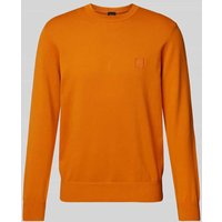 BOSS Orange Strickpullover mit Label-Detail Modell 'Kanovano' in Orange, Größe M von Boss Orange