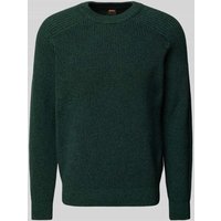 BOSS Orange Strickpullover mit Rundhalsausschnitt Modell 'Alamaka' in Bottle, Größe XL von Boss Orange