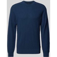 BOSS Orange Strickpullover mit Rundhalsausschnitt Modell 'Klincru' in Bleu, Größe XXL von Boss Orange