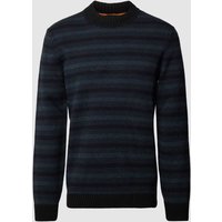 BOSS Orange Strickpullover mit Streifenmuster Modell 'Amoderos' in Black, Größe XXL von Boss Orange