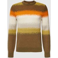 BOSS Orange Strickpullover mit Streifenmuster Modell 'KULTICO' in Oliv, Größe XXL von Boss Orange